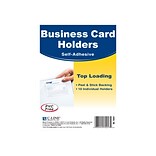 C-Line Self-Adhesive Business Card Holders, 2 x 3.5, Clear, 10/Pack (70257)
