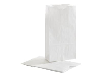 Bags & Bows Self Opening 8.19H x 4.25W x 2.38D Food Bags, White, 500/Carton (12-040207-9)