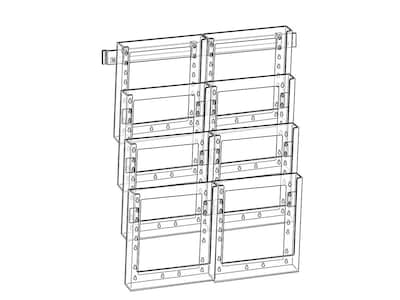 Azar Literature Holder, 18 x 20.25, Vertical, Wall Mounted, Clear (252322)