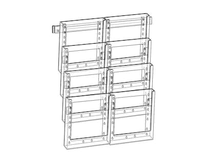 Azar Displays Literature Holder, 18W x 20.25H, Clear (252322)