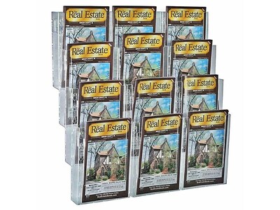 Azar Literature Holder, 19.125 x 21.5, Vertical, Wall Mounted, Clear (252323)