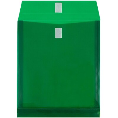 JAM Paper® Plastic Envelopes with Hook & Loop Closure, 1 Expansion, Letter Open End, 9.75 x 11.75