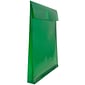 JAM Paper® Plastic Envelopes with Hook & Loop Closure, 1" Expansion, Letter Open End, 9.75" x 11.75", Green, 12/pack (118V1GR)