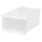 IRIS Small 1 Drawer Stackable Storage, White, 4/Carton (129800)