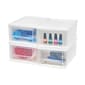 IRIS Small 1 Drawer Stackable Storage, White, 4/Carton (129800)