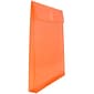 JAM Paper® Plastic Envelopes with Hook & Loop Closure, 1" Expansion, Letter Open End, 9.75" x 11.75", Orange, 12/pack (118V1OR)