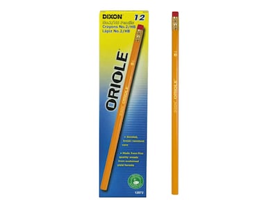 Dixon Oriole Wooden Pencil, 2mm, #2 Soft Lead, Dozen (12872)