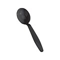 Staples Polystyrene Soup Spoons, Heavy-Weight, Black, 100/Box (27368/BPR22118)