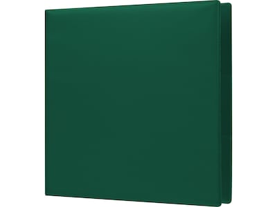 Staples® Standard 1-1/2 3 Ring Non View Binder with D-Rings, Green (26303-CC)