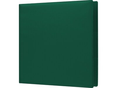 Staples® Standard 1-1/2 3 Ring Non View Binder with D-Rings, Green (26303-CC)