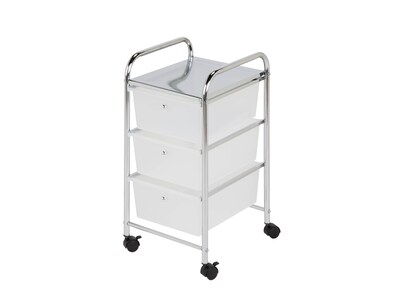 Honey-Can-Do Storage Mixed Materials Mobile Utility Cart with Lockable Wheels, Multicolor (CRT-02215)
