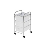 Honey-Can-Do Storage Mixed Materials Mobile Utility Cart with Lockable Wheels, Multicolor (CRT-02215