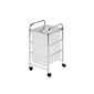 Honey-Can-Do Storage Mixed Materials Mobile Utility Cart with Lockable Wheels, Multicolor (CRT-02215)