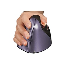 Evoluent VerticalMouse 4 VM4S Laser Mouse, Black/Purple