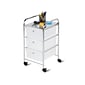 Honey-Can-Do Storage Mixed Materials Mobile Utility Cart with Lockable Wheels, Multicolor (CRT-02215)