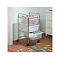 Honey-Can-Do Storage Mixed Materials Mobile Utility Cart with Lockable Wheels, Multicolor (CRT-02215)