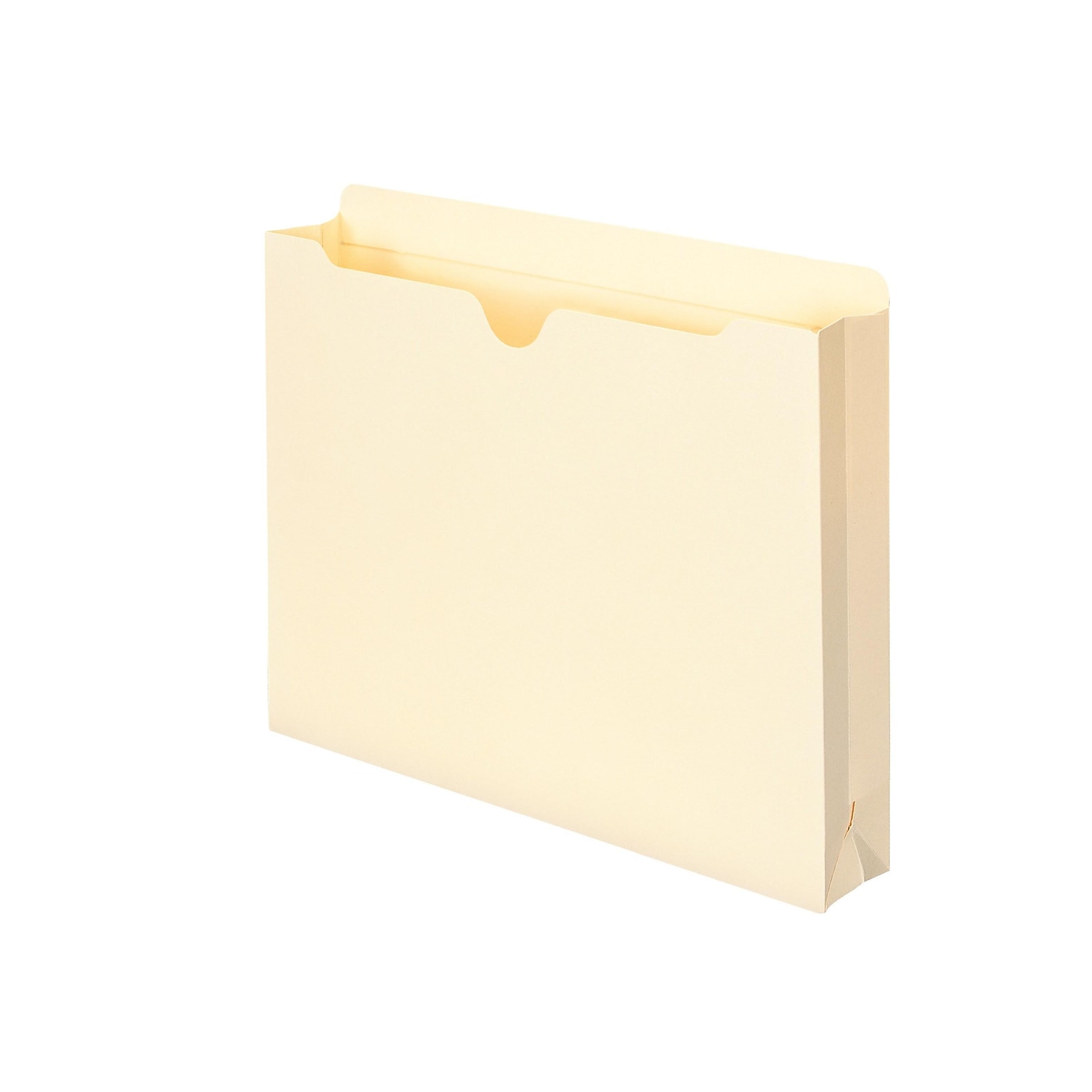 Smead 100% Recycled File Jackets, Reinforced Straight-Cut Tab, 2 Expansion, Letter Size, Manila, 50/Box (75605)