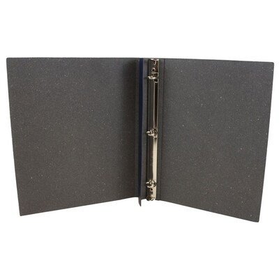 JAM Paper Italian Leather 3/4" 3-Ring Binder, Navy Blue (369231774)