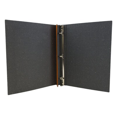 JAM Paper Italian Leather 3/4" 3-Ring Binder, Orange (369231771)