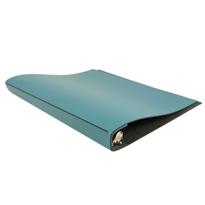 JAM Paper Italian Leather 3/4 3-Ring Binder, Turquoise (369231772)