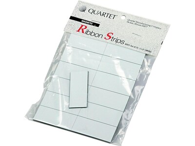 Quartet Magnetic Strips, White, 25/Pack (MWS)