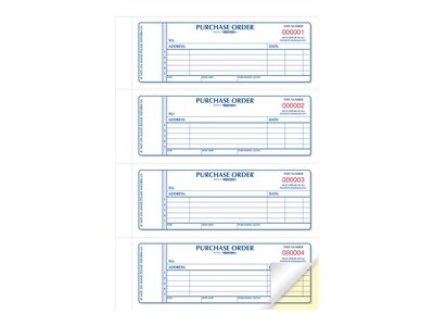 Rediform 2-Part Carbonless Purchase Requisitions, 7"L x 2.7"W, 400 Sets/Book (RED1L176)