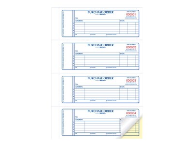 Rediform 2-Part Carbonless Purchase Requisitions, 7L x 2.7W, 400 Sets/Book (RED1L176)