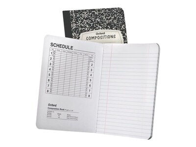 Oxford Composition Notebooks, 9.75 x 7.5, Wide Ruled, 120 Sheets, Black (09-6120)