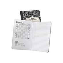 Oxford Composition Notebooks, 9.75 x 7.5, Wide Ruled, 120 Sheets, Black (09-6120)