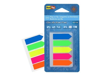 Redi-Tag Page Flags, Assorted Colors, 0.47" Wide, 125/Pack (31118)