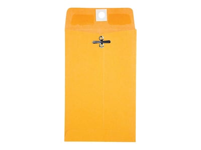 Quality Park Clasp & Moistenable Glue Catalog Envelopes, 4 x 6.38, Brown Kraft, 100/Box (QUA37815)