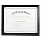 NuDell Economical Award Plaque Plastic Certificate Frame, Black  (18815M)