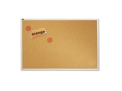 Quartet Cork Bulletin Board, Aluminum Frame, 6 x 4 (ECKA406)