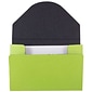 JAM Paper® Colorful Business Card Holder Case with Round Flap, Matte Lime Green Chipboard, Sold Individually (369031719)