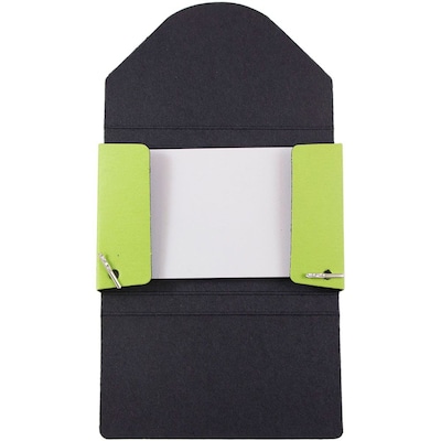 JAM Paper® Colorful Business Card Holder Case with Round Flap, Matte Lime Green Chipboard, Sold Individually (369031719)