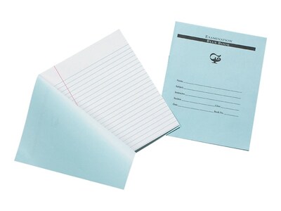 Pacon 1-Subject Exam Notebook, 7 x 8.5, Wide Ruled, 12 Sheets, Blue (PBB7824)
