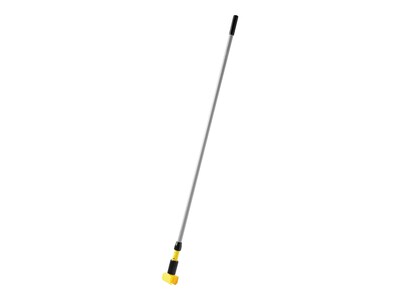 Rubbermaid GRIPPER 60 Vinyl Coated Aluminum Wet Mop Handle, Silver/Yellow (FGH236000000)