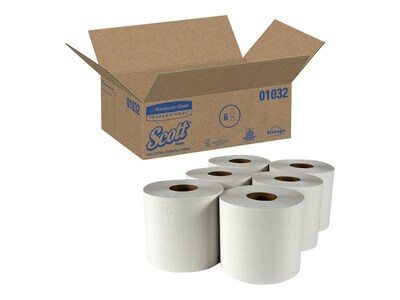 Scott Essential Recycled Centerpull Paper Towels, 1-ply, 700 Sheets/Roll, 6 Rolls/Pack (01032)