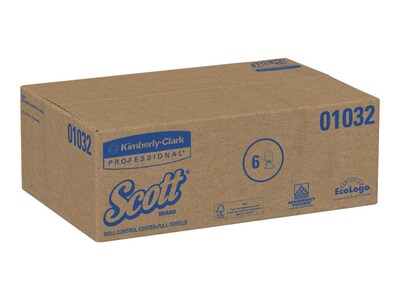 Scott Essential Recycled Centerpull Paper Towels, 1-ply, 700 Sheets/Roll, 6 Rolls/Pack (01032)