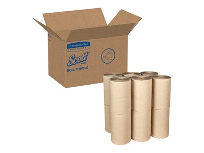 Scott Essential Recycled Hardwound Paper Towels, 1-ply, 800 ft./Roll, 12 Rolls/Carton (02021)