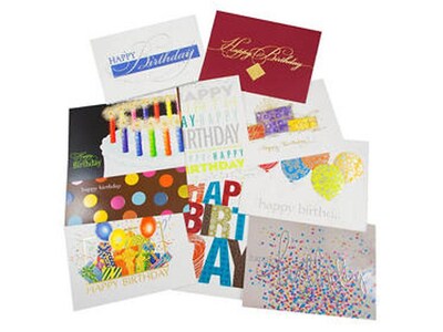 JAM Paper Birthday Cards, 50/Pack (526AOA001WB)