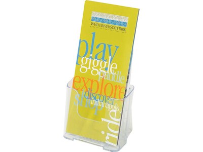 Deflecto® Leaflet Size Literature Holder, Clear Plastic (77501)