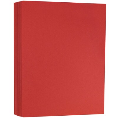 JAM Paper® Matte Cardstock, 8.5" x 11", 130lb Red, 25/pack