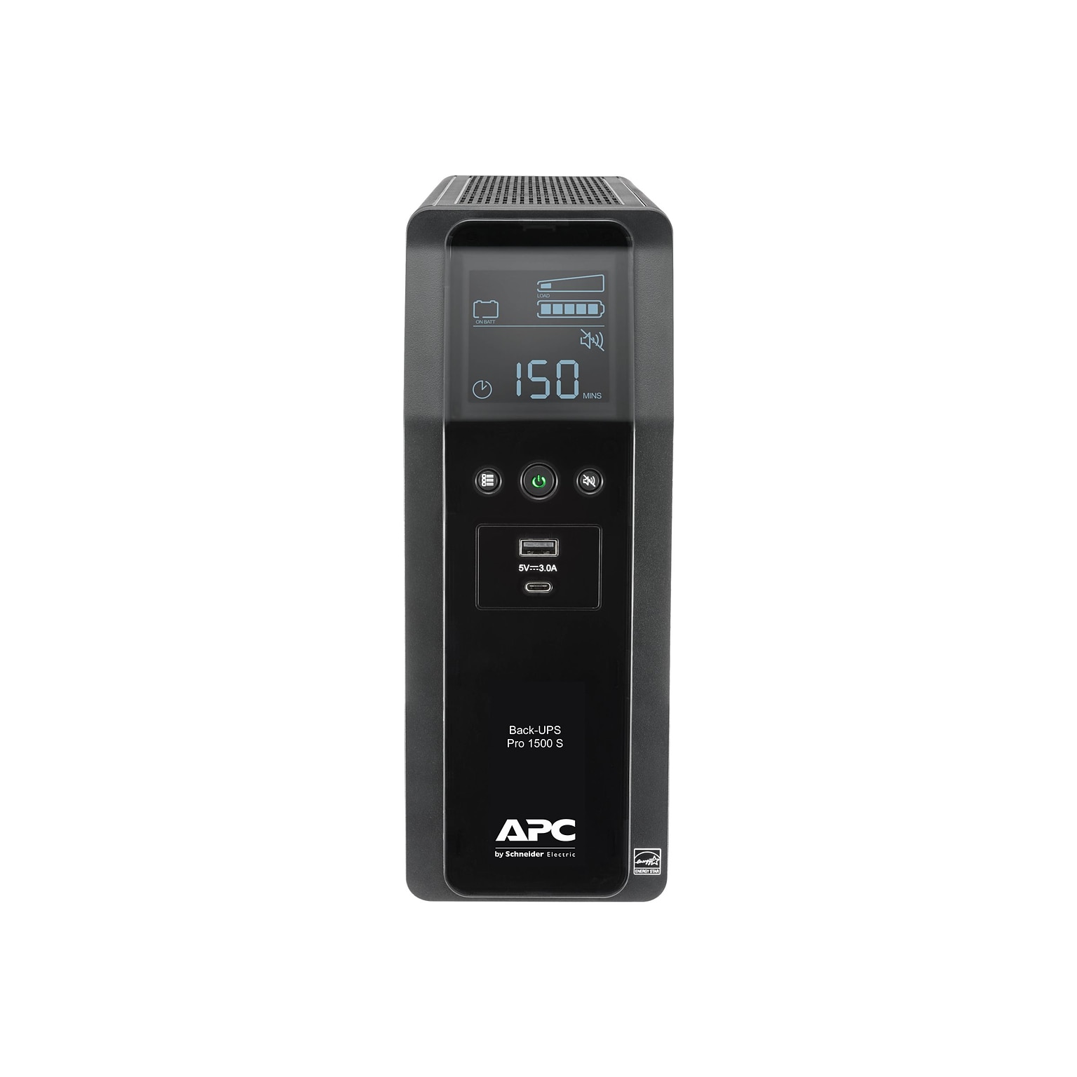 APC Back-UPS Pro 1500VA Battery Backup and Surge Protector, 10-Outlets, Black (BR1500MS2)