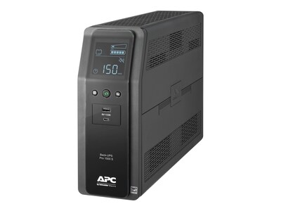 APC Back-UPS Pro 1500VA Battery Backup and Surge Protector, 10-Outlets, Black (BR1500MS2)