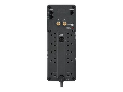 APC Back-UPS Pro 1500VA Battery Backup and Surge Protector, 10-Outlets, Black (BR1500MS2)