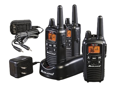 MIDLAND RADIO X-tra Talk Two-Way Radios, Black, 3/Pack (LXT633VP3)