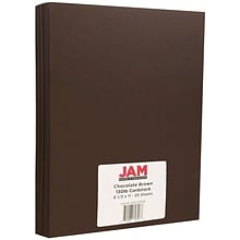 JAM Paper® Matte Cardstock, 8.5 x 11, 130lb Chocolate Brown, 25/pack