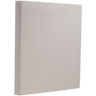 JAM Paper® Matte Cardstock, 8.5" x 11", 130lb Light Gray, 25/pack