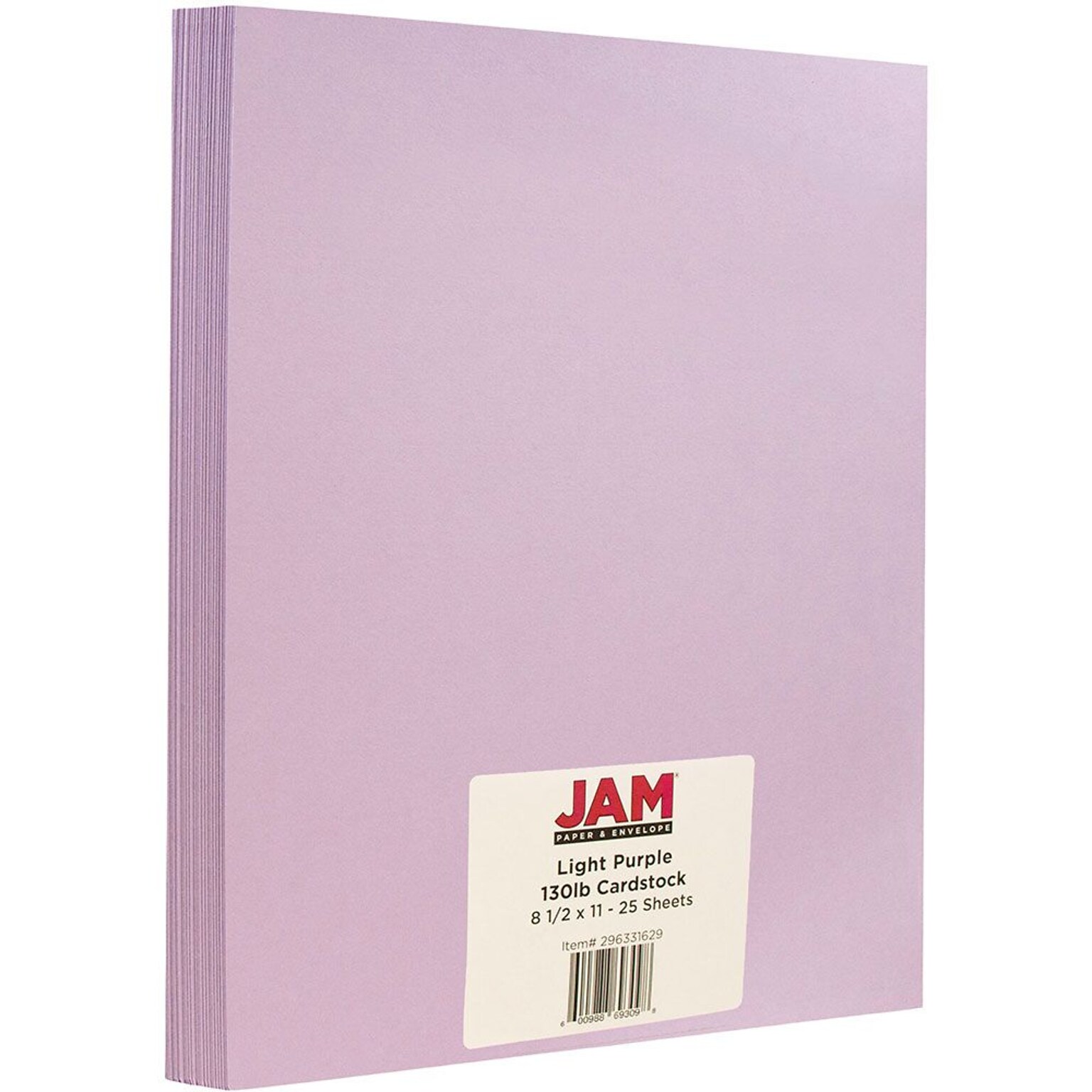 JAM Paper® Matte Cardstock, 8.5 x 11, 130lb Light Purple, 25/pack